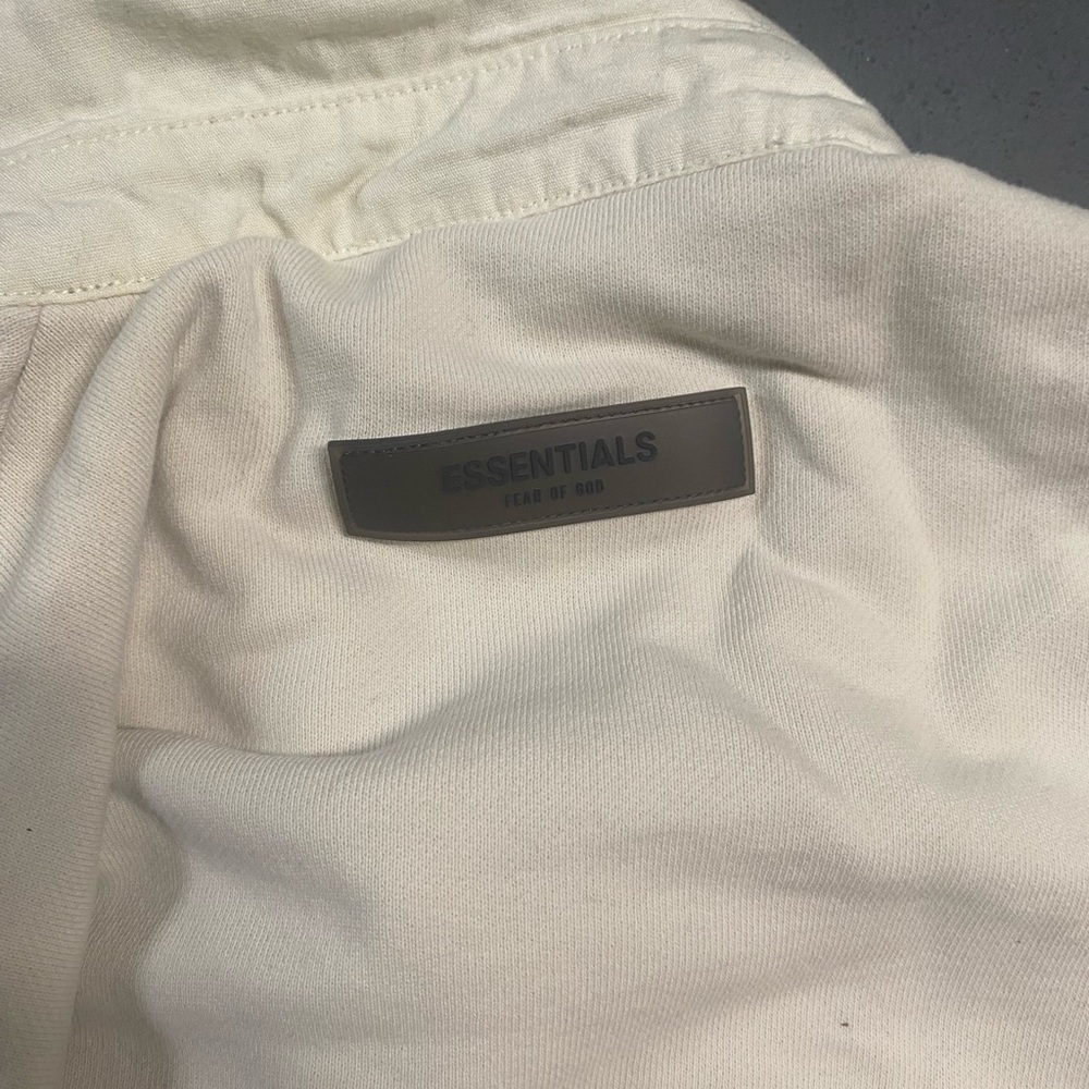 Fear of god essentials henley rugby egg shell size small